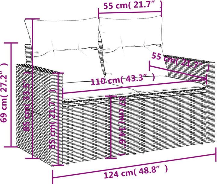 Produktbild vidaXL Garten Sofagarnitur