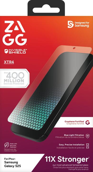 Actual product image Zagg InvisibleShield Glass XTR4 Samsung Galaxy S25 Screen (1 Piece, Samsung Galaxy S25)
