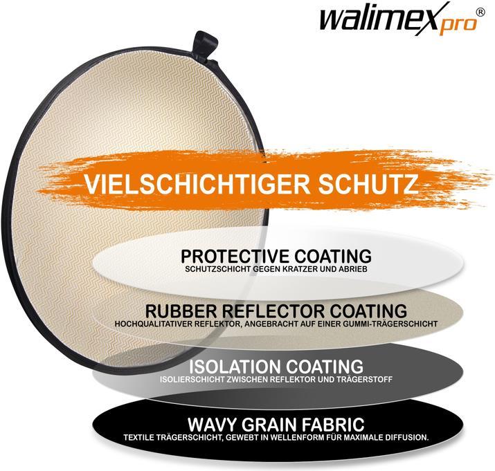 Immagine prodotto Walimex 5in1 Set di riflettori pieghevoli (Riflettore pieghevole, 56 cm)