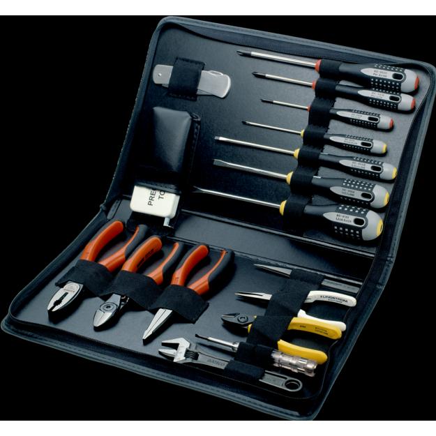 Bahco, Werkzeugkoffer, Werkzeugtasche mit Reissverschluss für Elektriker - 17-teilig (17 Teile)