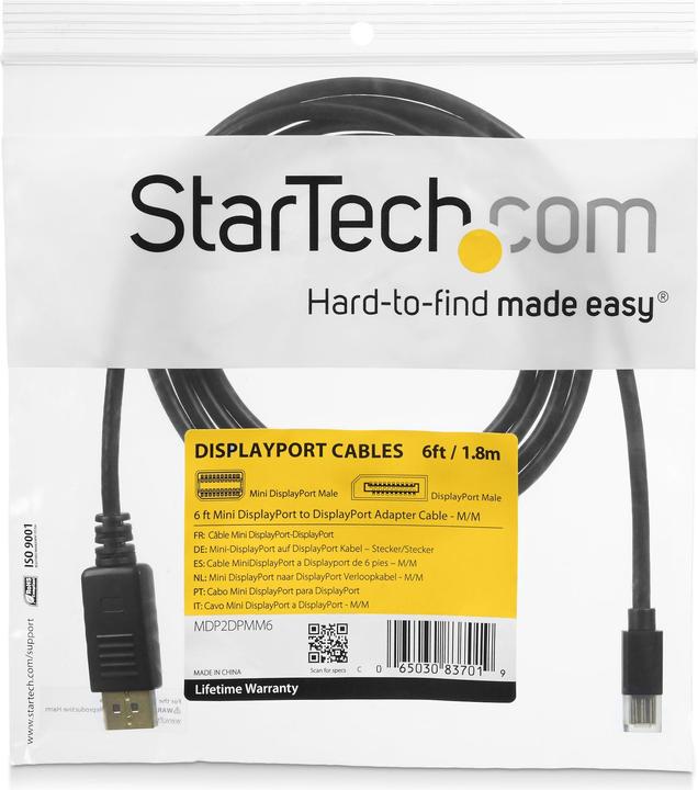 Immagine prodotto StarTech Mini DisplayPort — DisplayPort (1.80 m, DisplayPort)