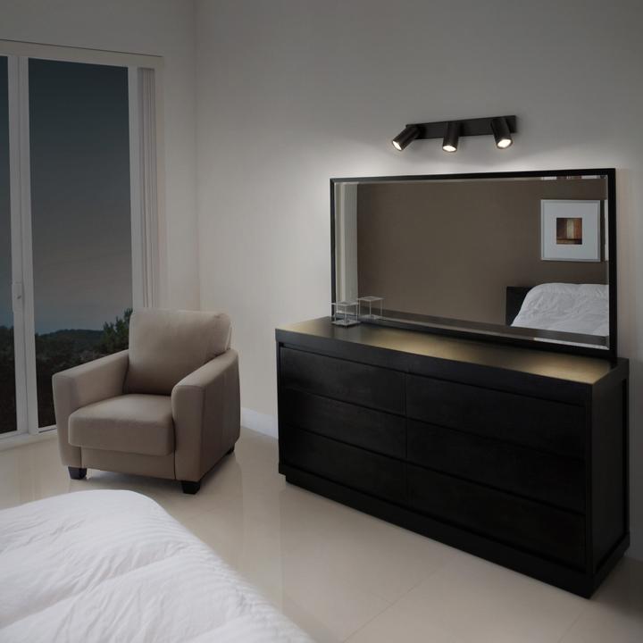 Actual product image Ledvance LED SPOT OCTAGON BLACK 3x3.4W 927 DIM (690 lm, GU10)