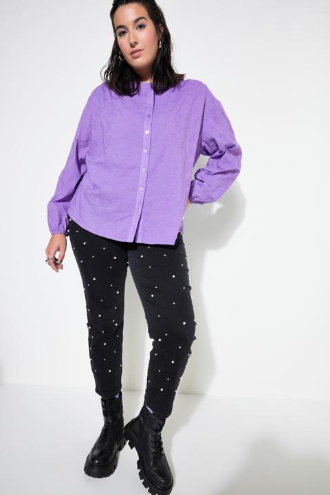 Image du produit Studio Untold Blouse oversize à manches longues ballon, en matière texturée (50, 52)