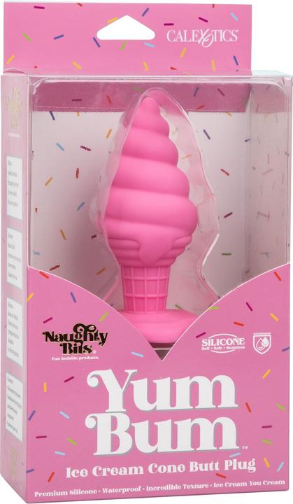 Actual product image CalExotics Naughty Bits® Yum Bum™ Ice Cream Cone Butt Plug