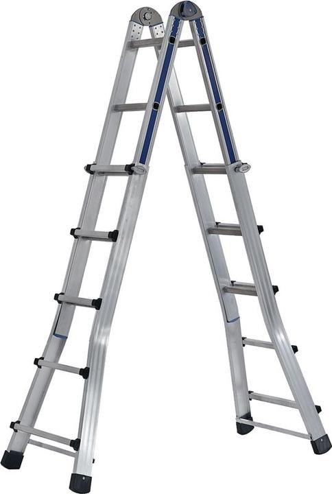 Edi Baur Teleskop-Mehrzweckleiter CLIK CLAK (Anlegeleiter, 548 cm)