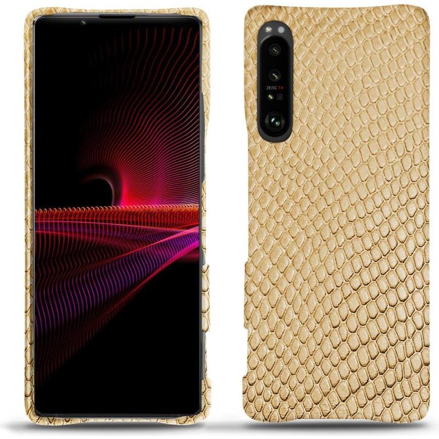 Thumbnail - Noreve Lederschutzhülle (Sony Xperia 1 III), Smartphone Hülle, Beige