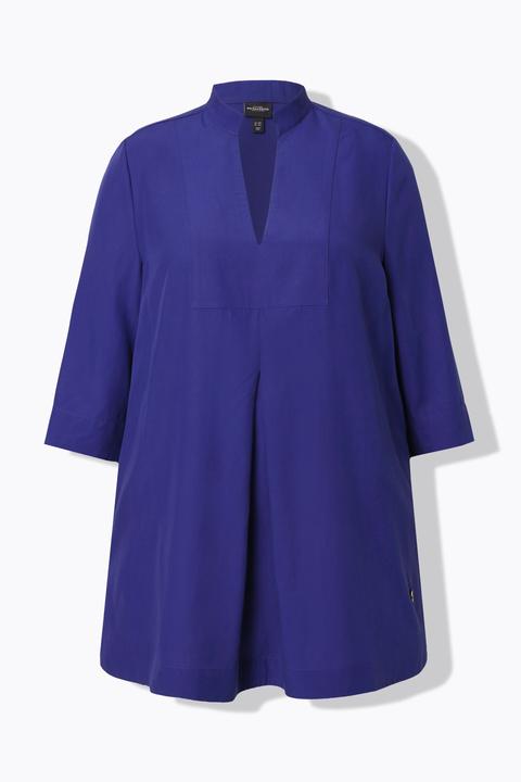 Actual product image Ulla Popken Longline 3/4 Sleeve Collared Blouse (46, 48)