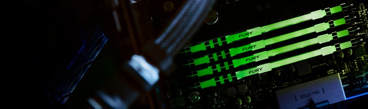 Actual product image Kingston FURY Beast RGB (4 x 16GB, 3600 MHz, DDR4-RAM, DIMM)