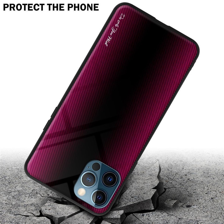 Productafbeelding Cadorabo TPU gestreepte glasplaat (Apple iPhone 12 Pro Max)