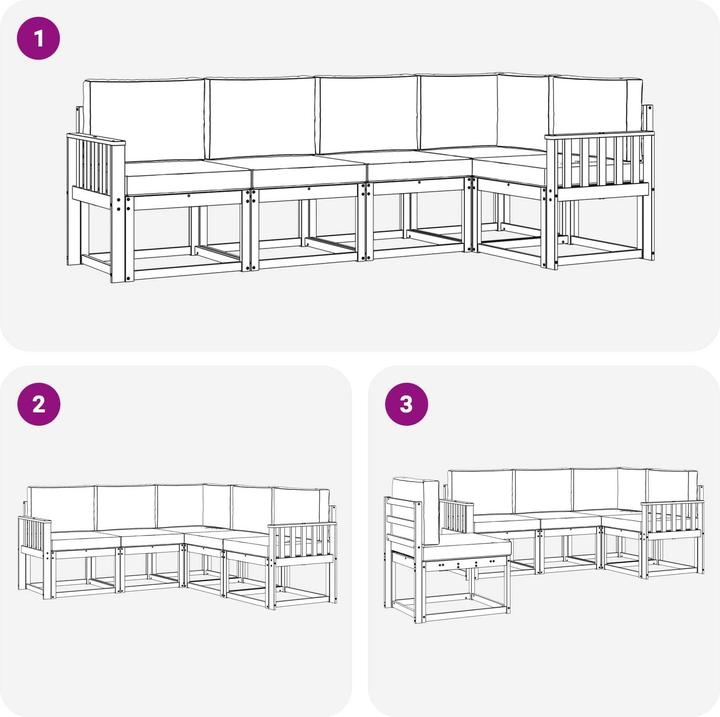Produktbild vidaXL Outdoor-Sofa