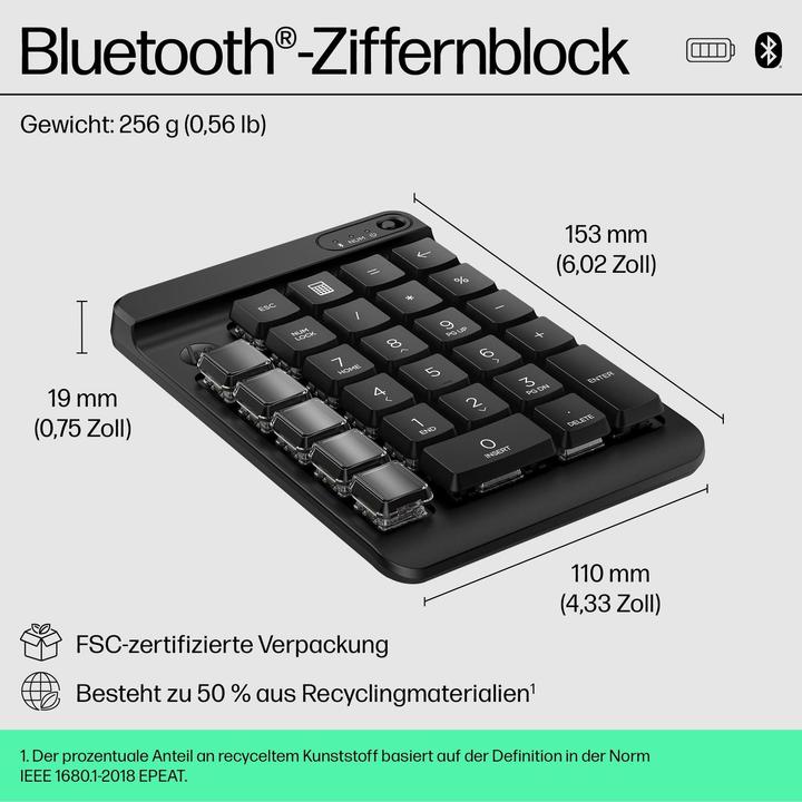 Actual product image HP 430 Programmable Wireless Keypad (P) (Swiss, Wireless)