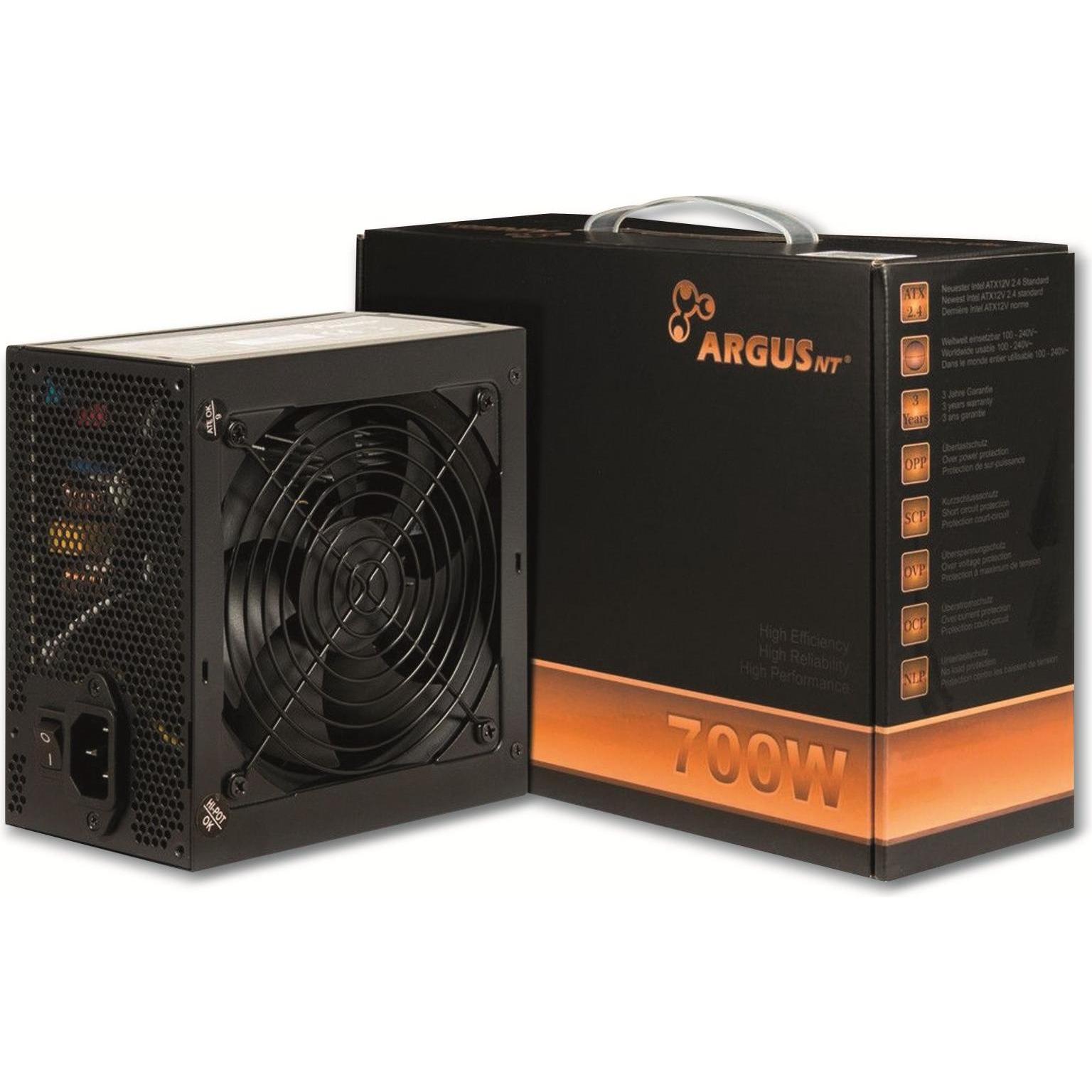 Intertech Argus (700 W), PC Netzteil, Schwarz