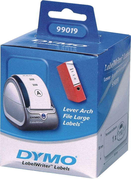 Actual product image Dymo S0722470 Folder labels narrow
