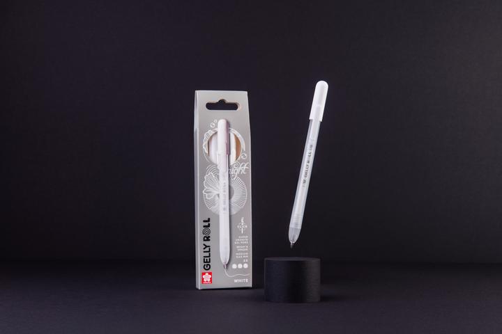 Productafbeelding Sakura Gelly Roll Retractable Classic Gelschreiber transparent 0,45 mm, Schreibfarbe: weiss, 3 St. (Wit, 3x)