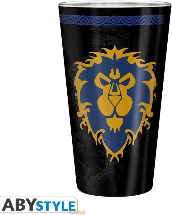 Actual product image ABYstyle WORLD OF WARCRAFT - Large Glass - 400ml - Alliance - box x2