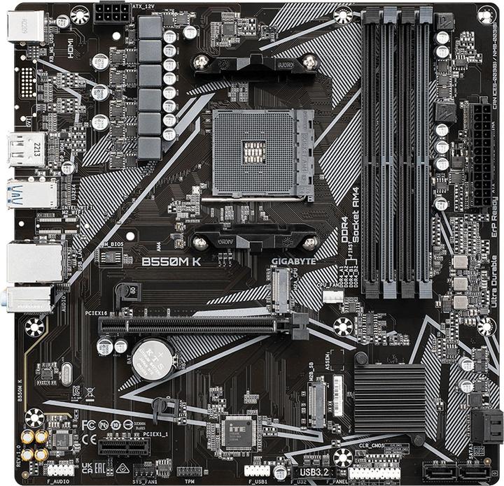 Produktbild Gigabyte B550M K (AM4, AMD B550, Mini-ATX)