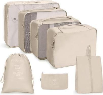 Image du produit NoName Ecarla Large Cosmetic Bag With Mesh - Beige