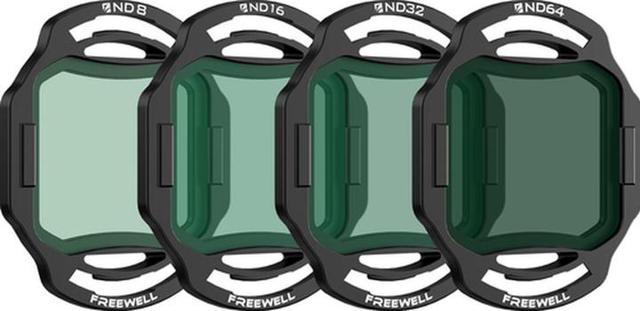 Actual product image Freewell ND Filters 4Pack ND8, ND16,ND32, ND64 (Drone filters, DJI Avata 2)