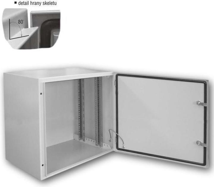 Datacom 19"venkovnÃ­ rozvadÄ›Ä 12U/600x400 IP65 Å¡edÃ½ (12 HE, 19 Zoll Rack)