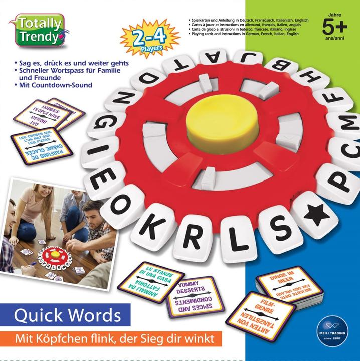 Produktbild Totally Quick Words (Deutsch, Englisch, Französisch, Italienisch, 2 - 4 Spieler)