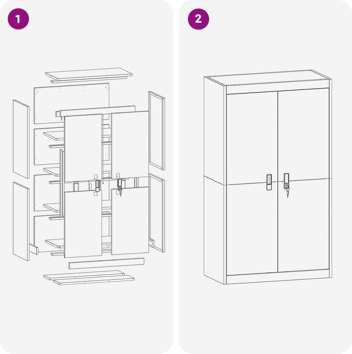Actual product image vidaXL Aufbewahrungsschrank (40 x 40 x 140 cm)