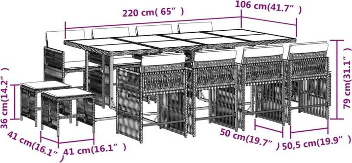 Produktbild vidaXL Garten Essgruppe