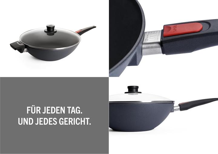 Produktbild Woll Diamond Lite Guss-Wok-und Rührpfanne mit Deckel Ø 34 cm (Gusseisen, 34 x 11 cm)