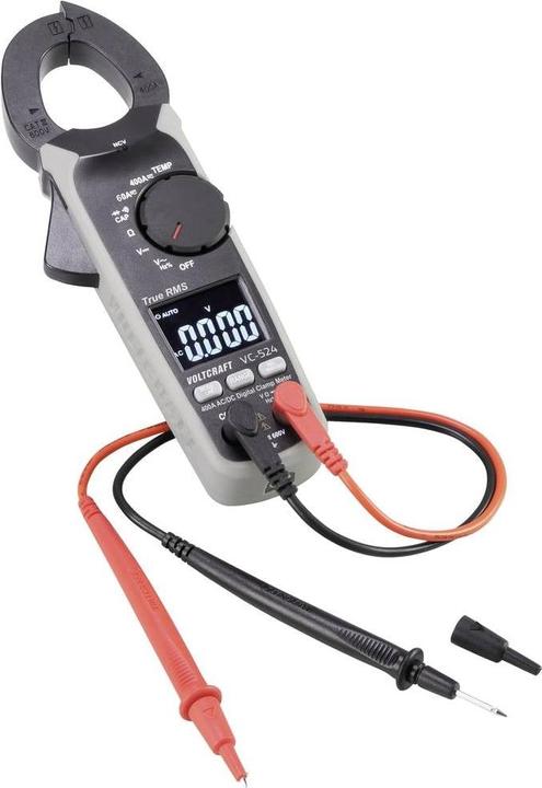 Actual product image Voltcraft VC-524 Current clamp digital CAT III 600V Display (Counts): 6000 (CAT III 600V, Pincer ammeter)