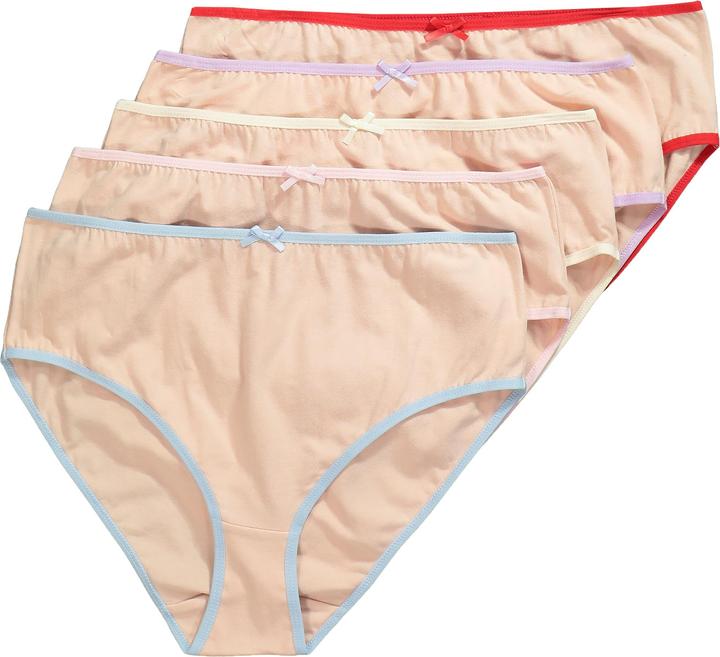 Produktbild Ulla Popken Midislips, 5er-Pack, farbige Kanten (60, 5er Pack)