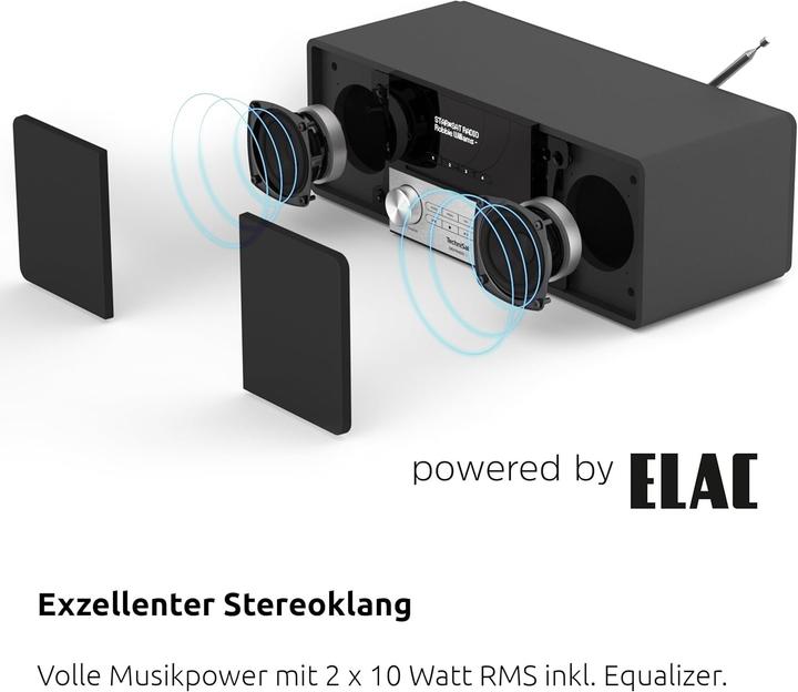 Produktbild TechniSat DigitRadio 3 ASA schwarz/silber (DAB+, FM, Bluetooth)