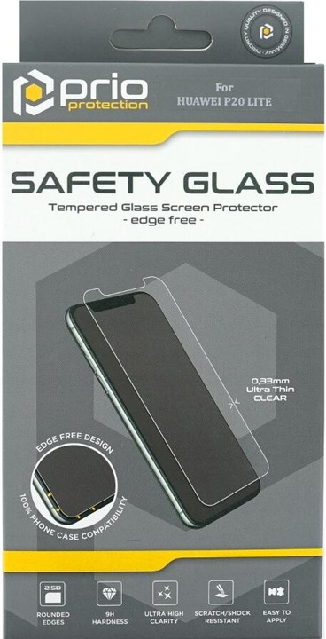 Produktbild prio Displayschutzglas für Huawei P20 Lite transparent (1 Stück, Huawei P20 Lite)