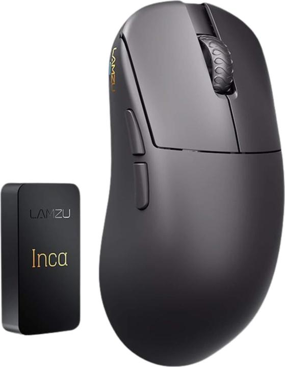 Actual product image Lamzu Inca Wireless Gaming Maus - schwarz (Cable, Wireless)