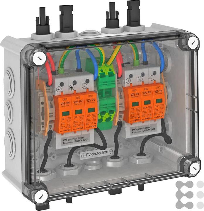 OBO Bettermann VG-BC900S11 PV system solution in housing 2x1 PV string on 2 WR-MPP+900V