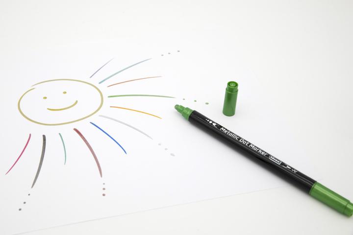 Actual product image Idena Metallic Dot Marker DUO 12 colours (12 x)