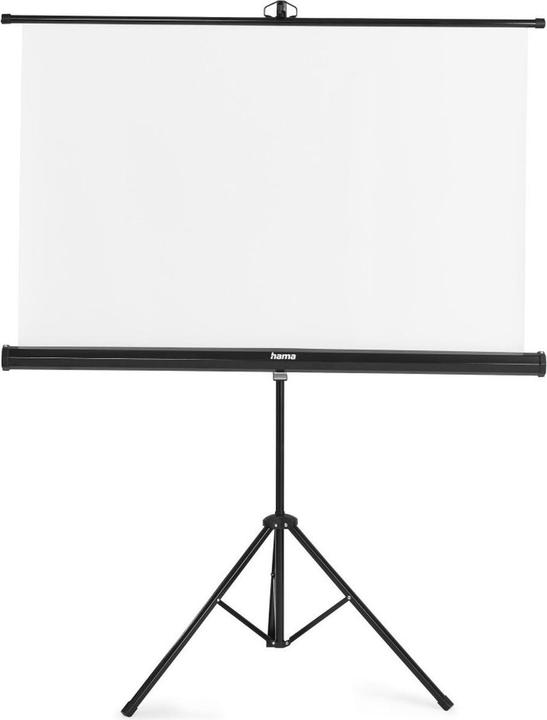 Hama Screen with tripod, 125 x 125 cm, 2in1, mobile set, telescopic tube, white (69.69", 1:1)