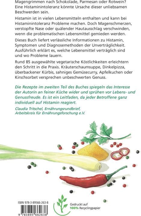Produktbild Histaminarm vegetarisch (Deutsch, Nadja Schäfers, 2016)