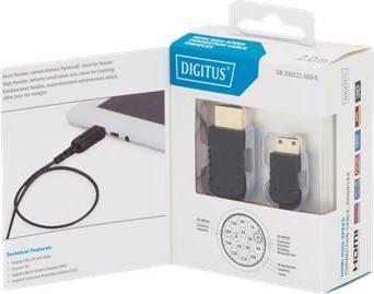 Produktbild Digitus mini HDMI (Typ C) — HDMI (Typ A) (2 m)