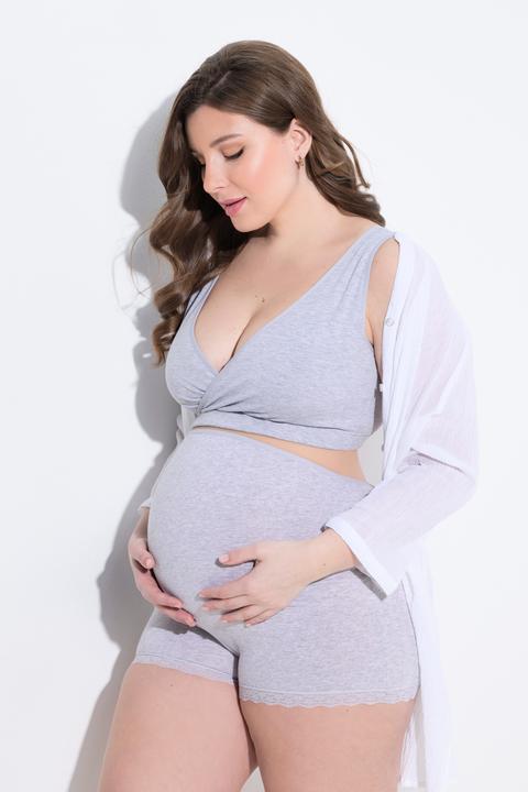 Immagine prodotto Ulla Popken Pantaloncino Bellieva con inserto per la pancia e orlo di pizzo (54)