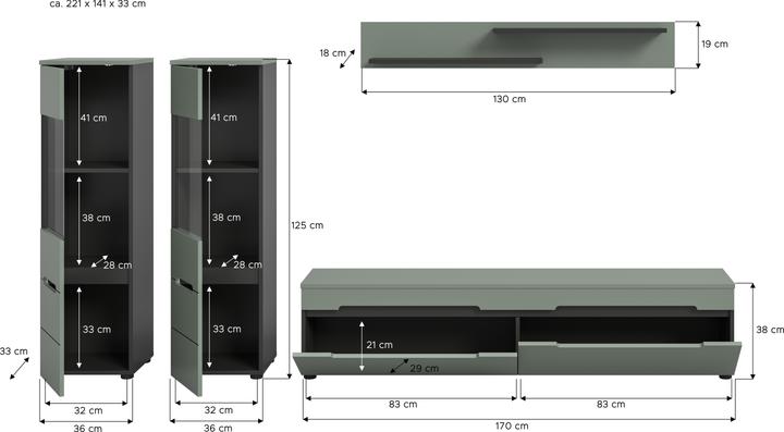 Produktbild Xonox Home Canu (272 x 33 x 141 cm)