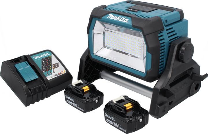 Produktbild Makita DML 809 RM Akku LED Baustrahler 18 V 10000 lm + 2x Akku 4,0 Ah + Ladegerät (10000 lm)