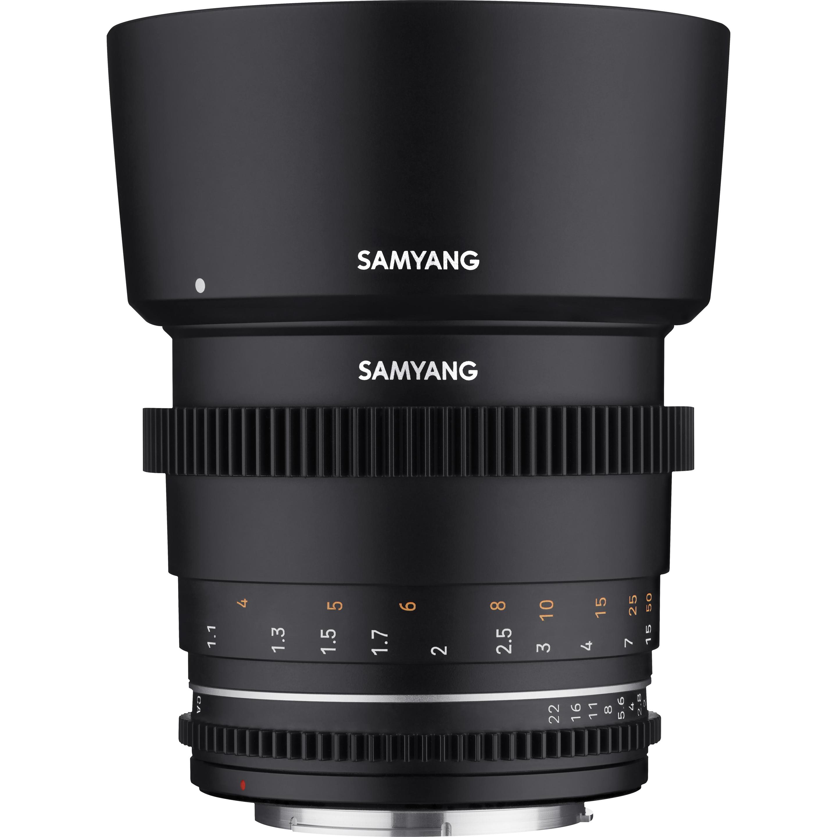 Samyang VDSLR 85 mm T1.5 MK2 Canon EF (Canon EF, Vollformat, Micro Four Thirds, APS-C / DX), Objektiv, Schwarz