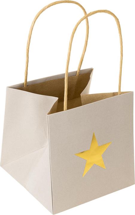 Produktbild Viana Kleine tüten mit Stern und Naturhenkeln, quadratisch und stabil (9x)