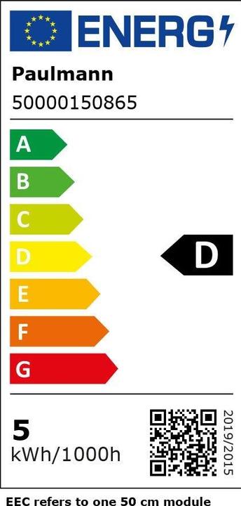 Energy Label Paulmann PAUL LED strip light (Daylight, 500 cm, Indoor)