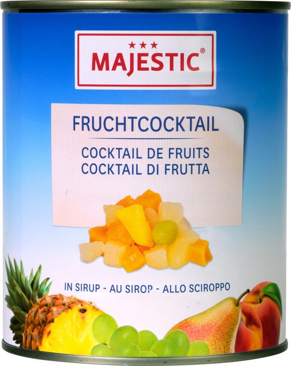 Image du produit Majestic Cocktail de fruits sans cerises - sirop (963 g)