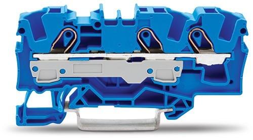 Produktbild Wago DIN-Schienen-Klemmleiste 3x6mm2 blau