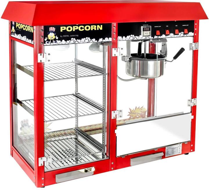 Produktbild Royal Catering Popcornmaschine Popcornmaker Popcornautomat 1700W 5kg/h beheizte Kammer rot
