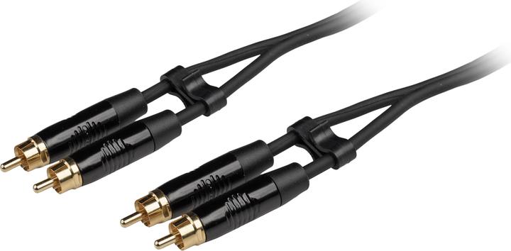 Fuj Tek 2 x RCA Male to RCA Male Audio Cable, 1 m, black (1 m, Câbles Cinch)