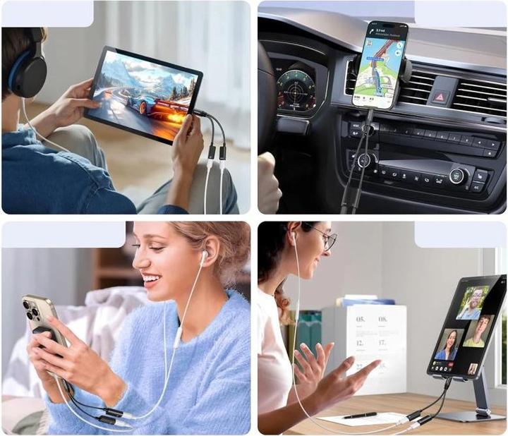 Immagine prodotto Ugreen USB-C Audio Adapter for Headphones and Charging (USB-C, USB-C)