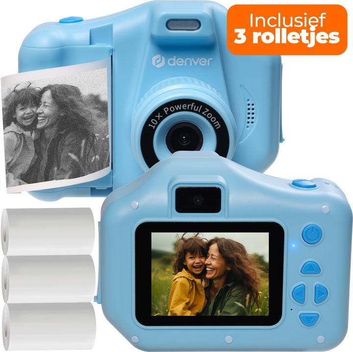 Productafbeelding Denver KPC-1370 blauwe kindercamera met printer