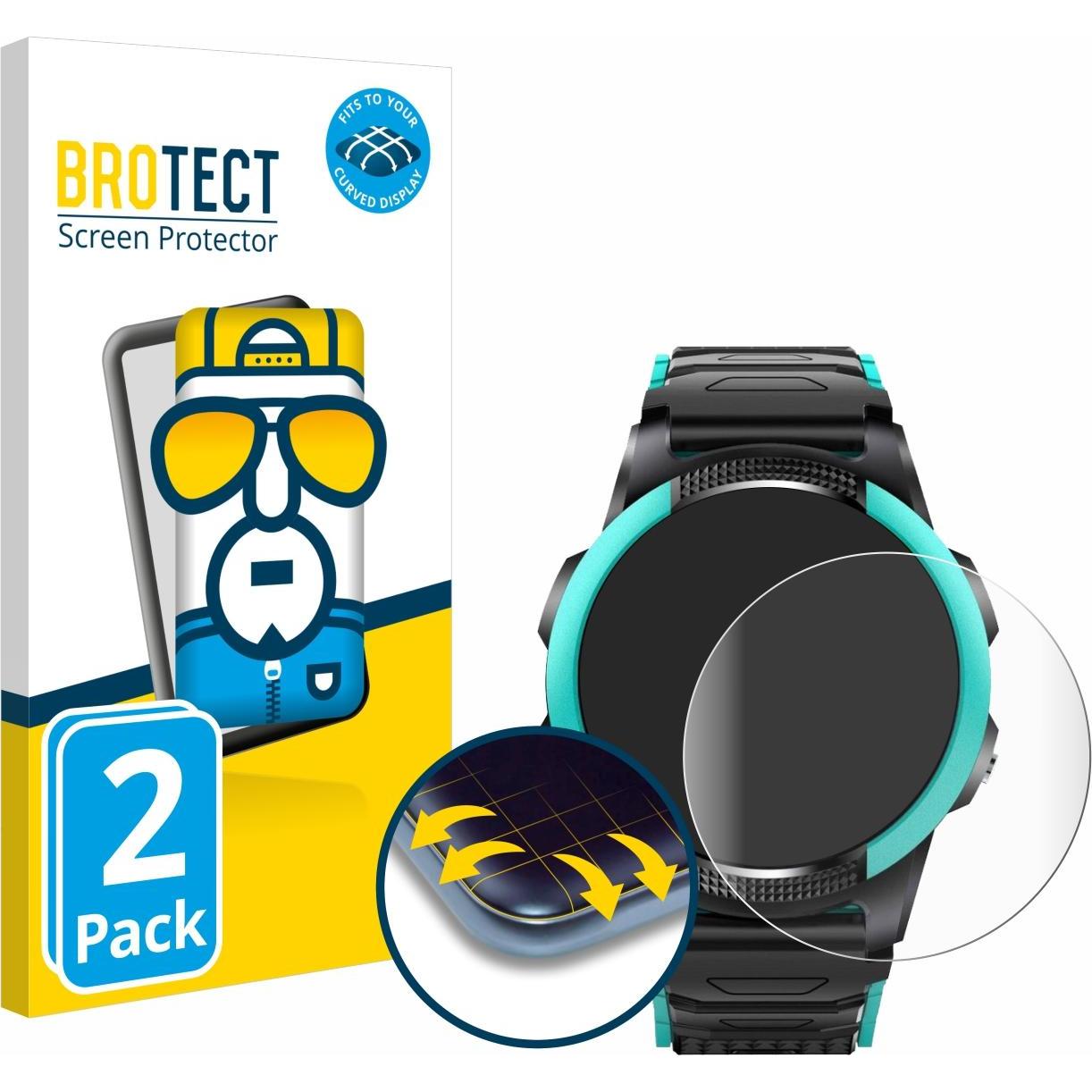 BROTECT Fullscreen Schutzfolie Displayschutz Folie Klar Transparent, Smartwatch Schutzfolie, Transparent